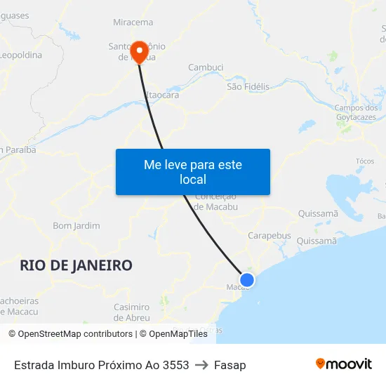 Estrada Imburo Próximo Ao 3553 to Fasap map