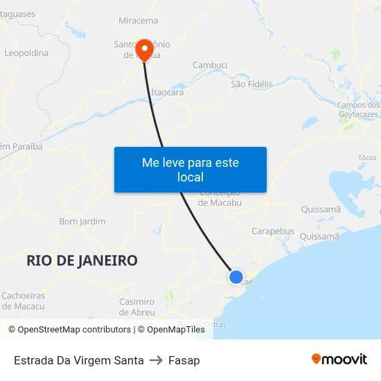 Estrada Da Virgem Santa to Fasap map