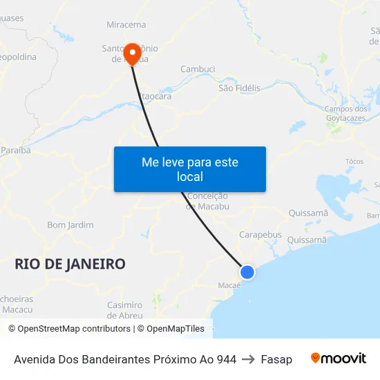 Avenida Dos Bandeirantes Próximo Ao 944 to Fasap map