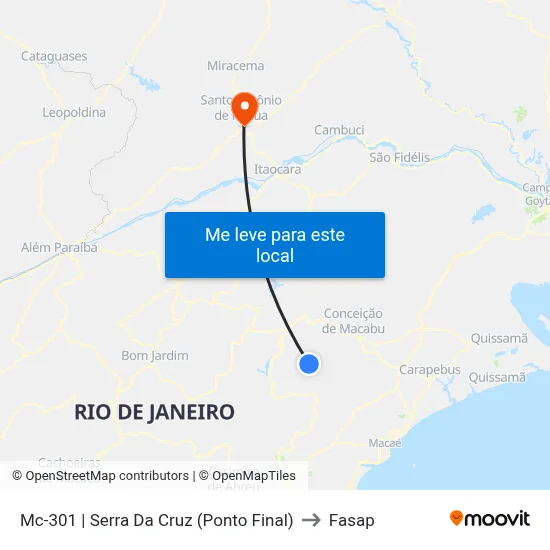 Mc-301 | Serra Da Cruz (Ponto Final) to Fasap map