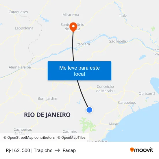 Rj-162, 500 | Trapiche to Fasap map