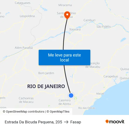 Estrada Da Bicuda Pequena, 205 to Fasap map
