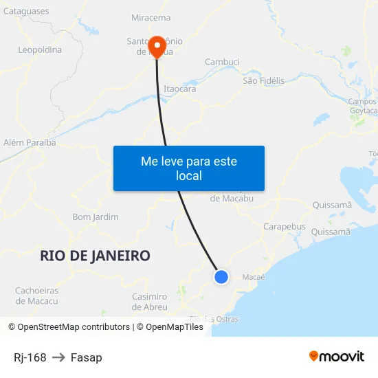 Rj-168 to Fasap map