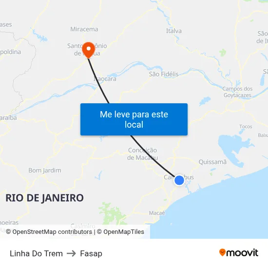 Linha Do Trem to Fasap map