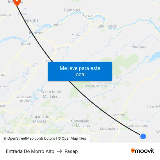 Entrada De Morro Alto to Fasap map