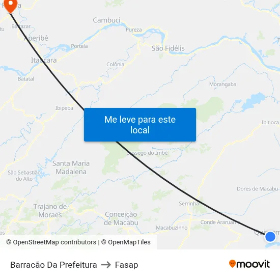 Barracão Da Prefeitura to Fasap map