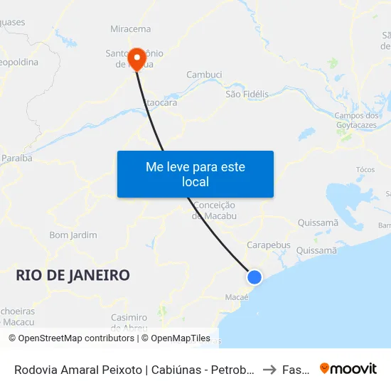 Rodovia Amaral Peixoto | Cabiúnas - Petrobras to Fasap map