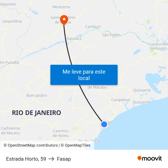 Estrada Horto, 59 to Fasap map