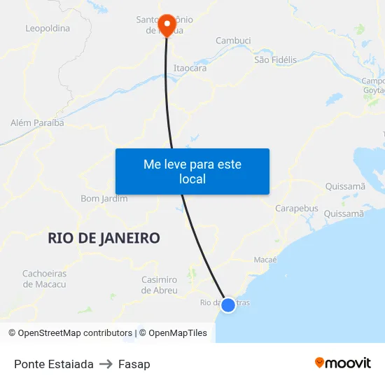 Ponte Estaiada to Fasap map