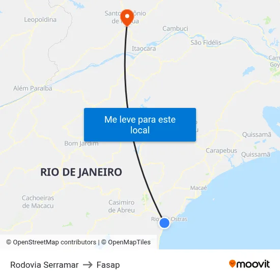 Rodovia Serramar to Fasap map