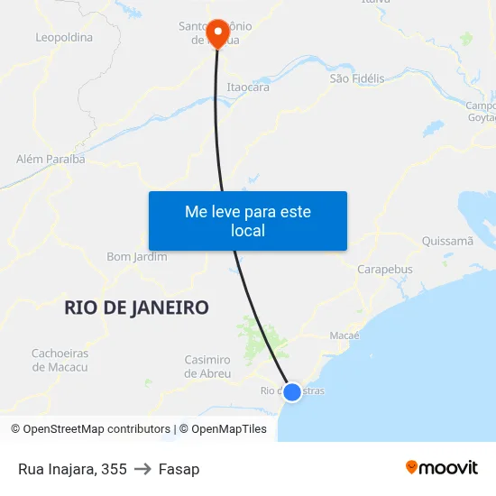 Rua Inajara, 355 to Fasap map
