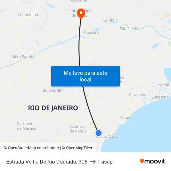 Estrada Velha De Rio Dourado, 305 to Fasap map