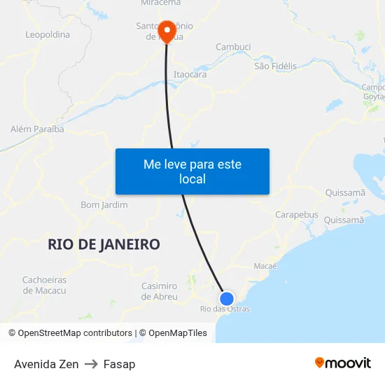 Avenida Zen to Fasap map