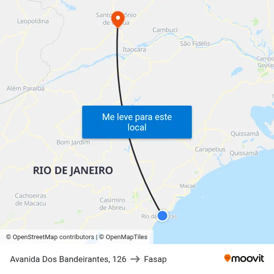 Avanida Dos Bandeirantes, 126 to Fasap map
