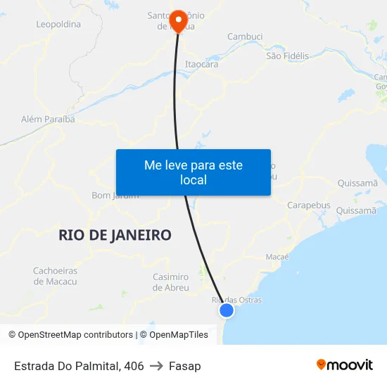 Estrada Do Palmital, 406 to Fasap map