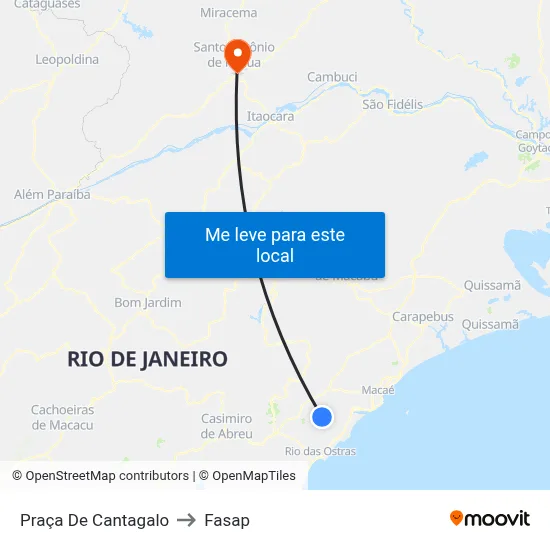 Praça De Cantagalo to Fasap map
