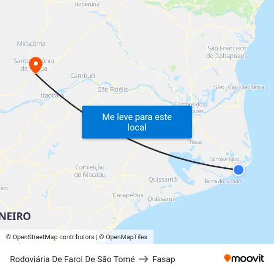 Rodoviária De Farol De São Tomé to Fasap map