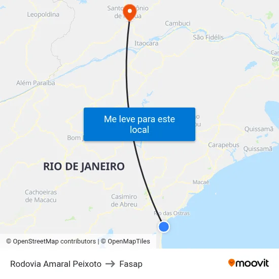 Rodovia Amaral Peixoto to Fasap map