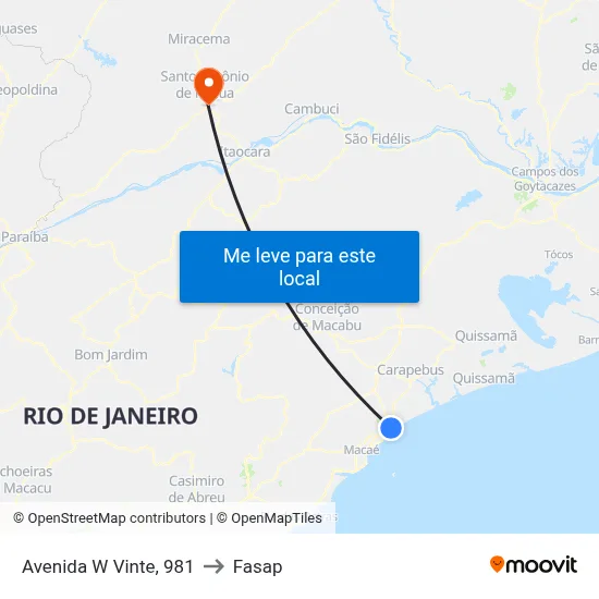 Avenida W Vinte, 981 to Fasap map