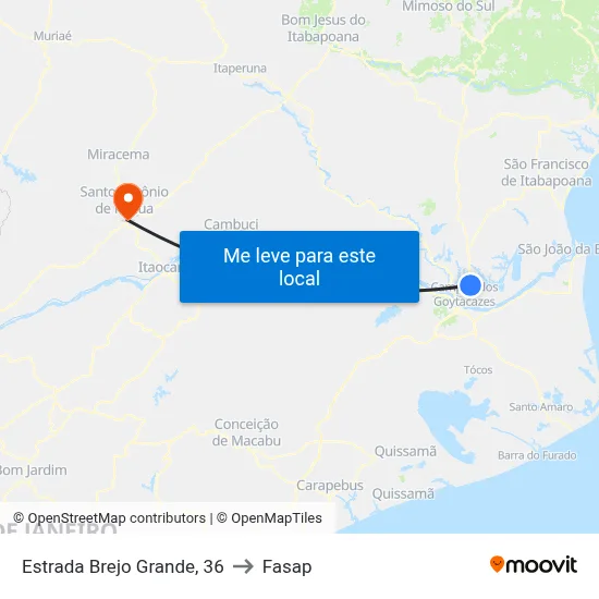 Estrada Brejo Grande, 36 to Fasap map