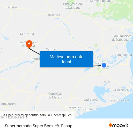 Supermercado Super Bom to Fasap map
