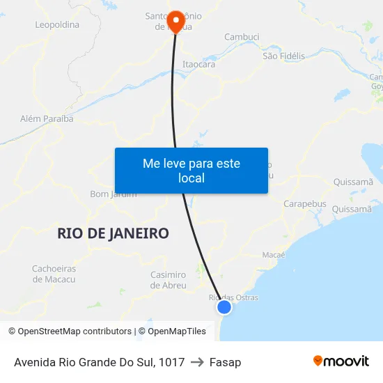 Avenida Rio Grande Do Sul, 1017 to Fasap map