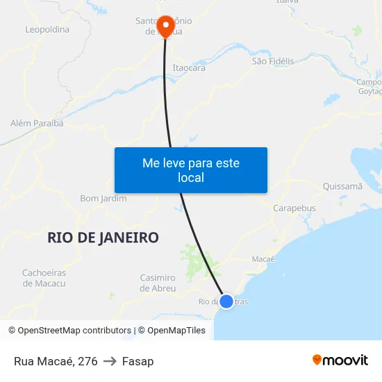 Rua Macaé, 276 to Fasap map