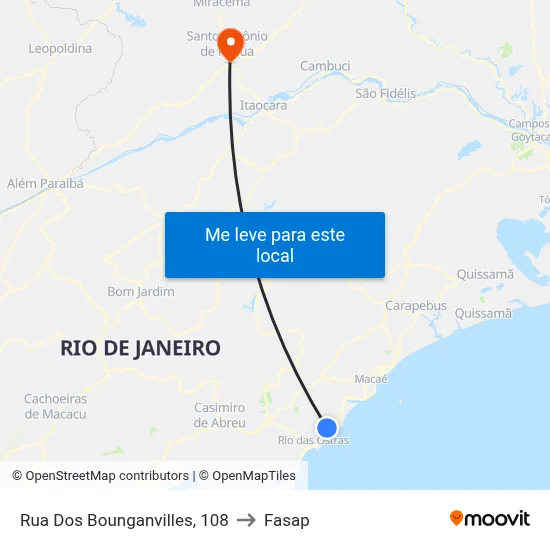 Rua Dos Bounganvilles, 108 to Fasap map