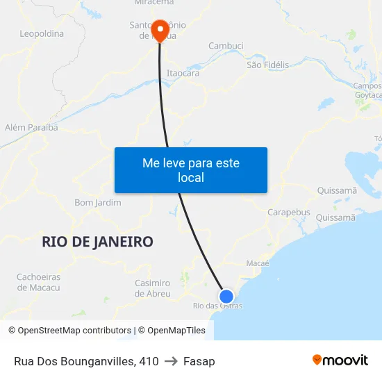 Rua Dos Bounganvilles, 410 to Fasap map