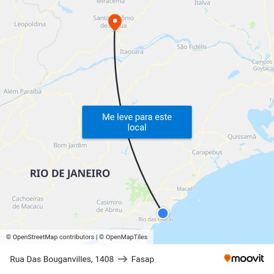 Rua Das Bouganvilles, 1408 to Fasap map