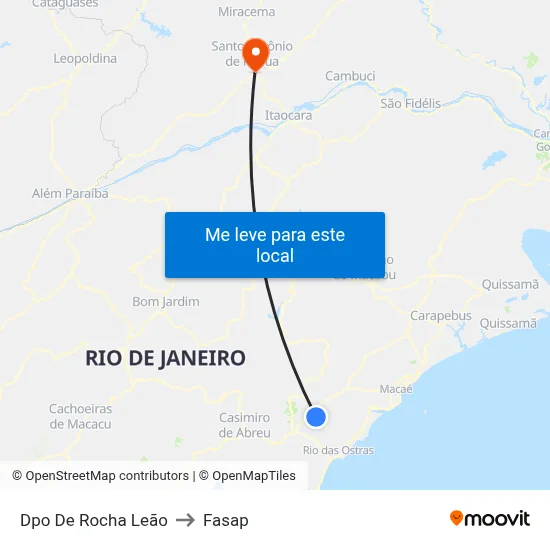 Dpo De Rocha Leão to Fasap map