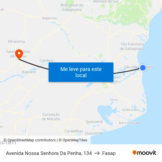Avenida Nossa Senhora Da Penha, 134 to Fasap map