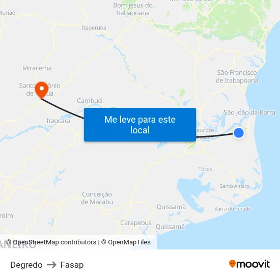 Degredo to Fasap map