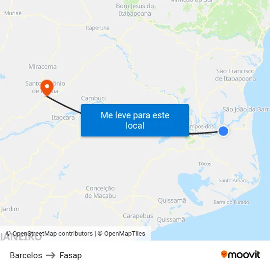Barcelos to Fasap map