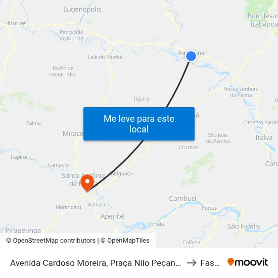 Avenida Cardoso Moreira, Praça Nilo Peçanha to Fasap map