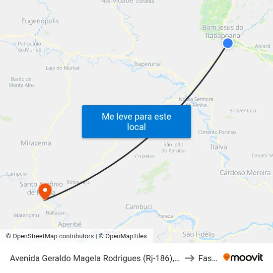 Avenida Geraldo Magela Rodrigues (Rj-186), 2710 to Fasap map