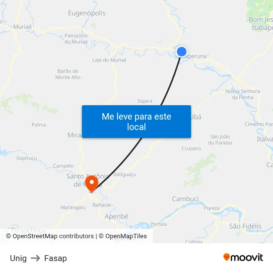 Unig to Fasap map