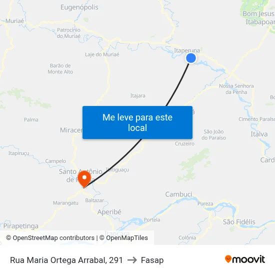 Rua Maria Ortega Arrabal, 291 to Fasap map