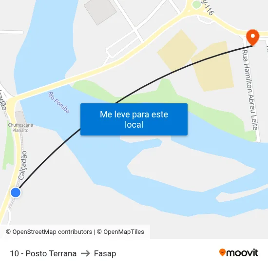 10 - Posto Terrana to Fasap map