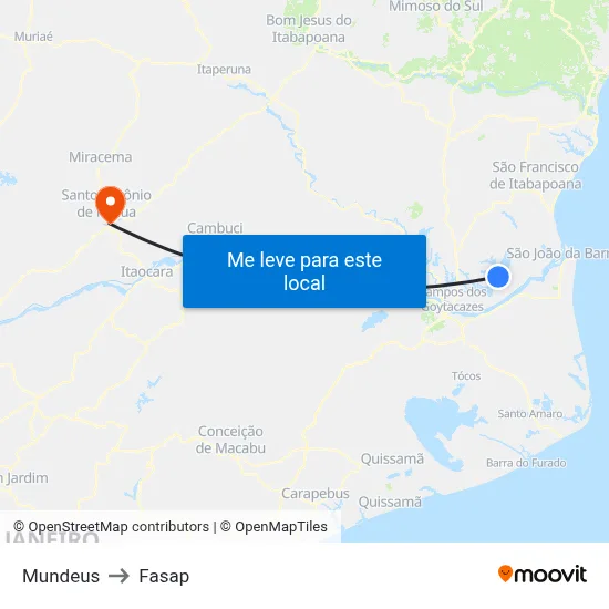 Mundeus to Fasap map