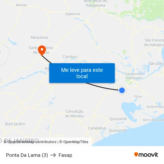 Ponta Da Lama (3) to Fasap map