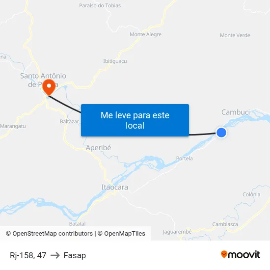 Rj-158, 47 to Fasap map