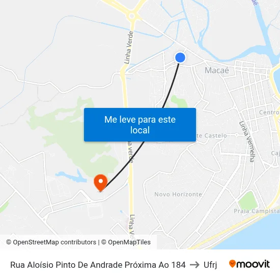 Rua Aloísio Pinto De Andrade Próxima Ao 184 to Ufrj map