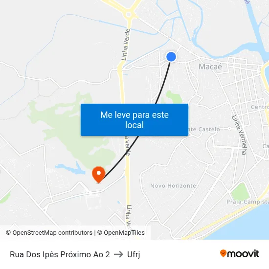 Rua Dos Ipês Próximo Ao 2 to Ufrj map