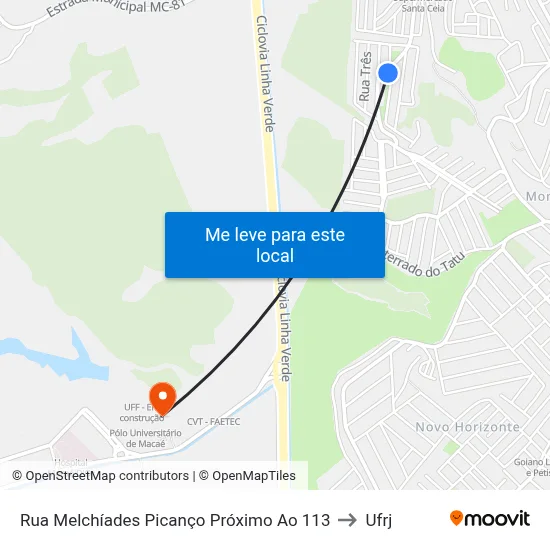 Rua Melchíades Picanço Próximo Ao 113 to Ufrj map