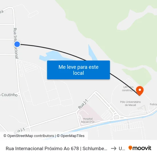 Rua Internacional Próximo Ao 678 | Schlumberger to Ufrj map