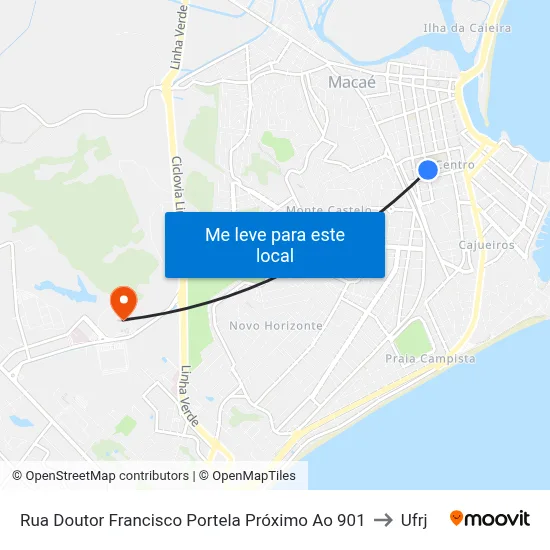 Rua Doutor Francisco Portela Próximo Ao 901 to Ufrj map