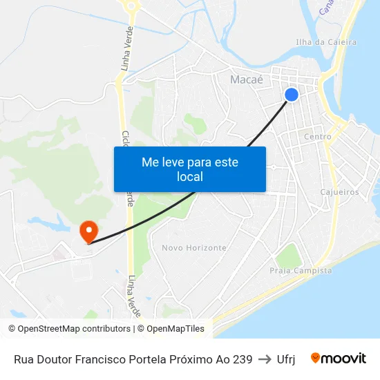 Rua Doutor Francisco Portela Próximo Ao 239 to Ufrj map