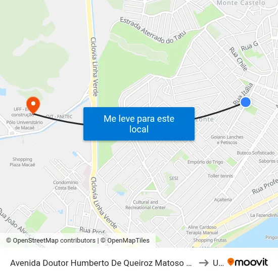 Avenida Doutor Humberto De Queiroz Matoso Próximo Ao 260 to Ufrj map