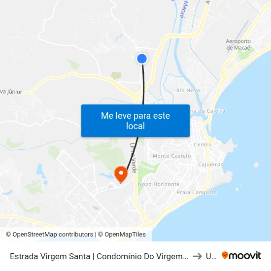Estrada Virgem Santa | Condomínio Do Virgem Santa to Ufrj map